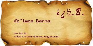 Álmos Barna névjegykártya